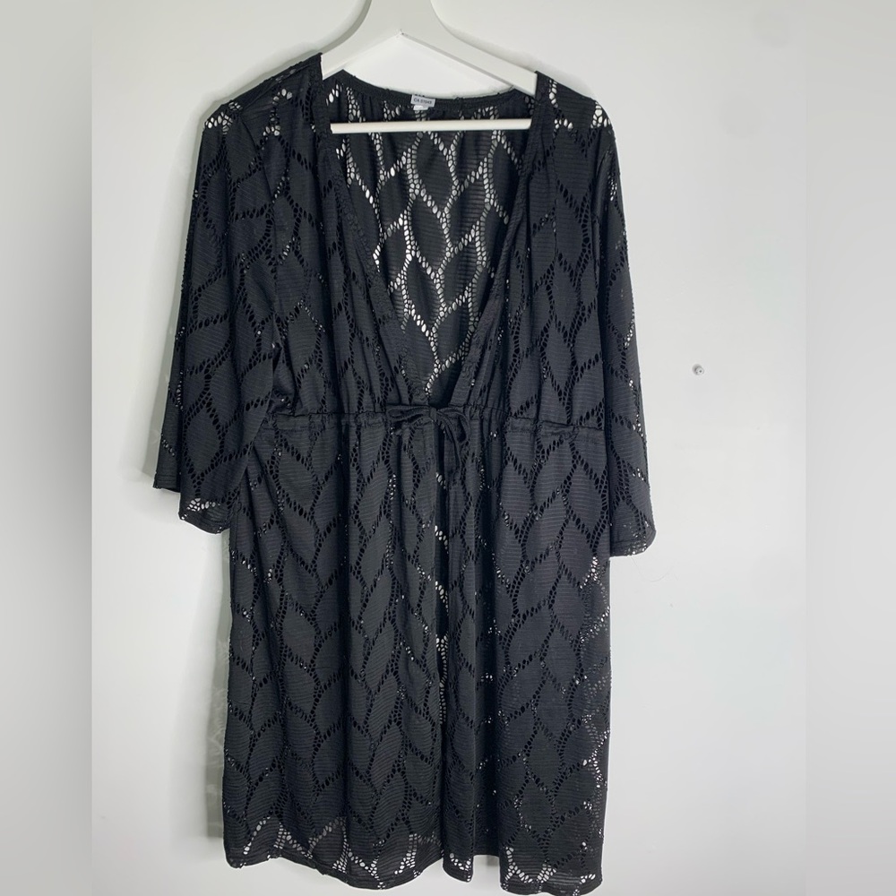 Black swimsuit coverup